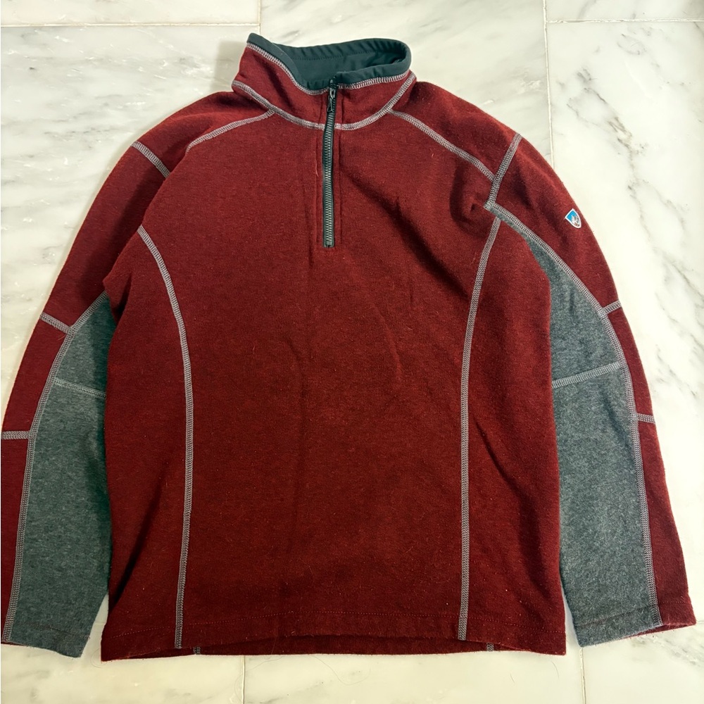 Kuhl Revel 1/4 zip boys in Brick